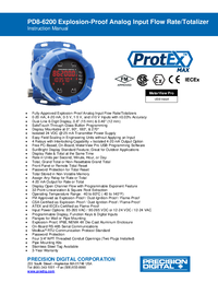 Thumbnail of document Manual - PD8-6200 ProtEX-MAX Explosion-Proof Analog Input Flow Rate/Totalizer